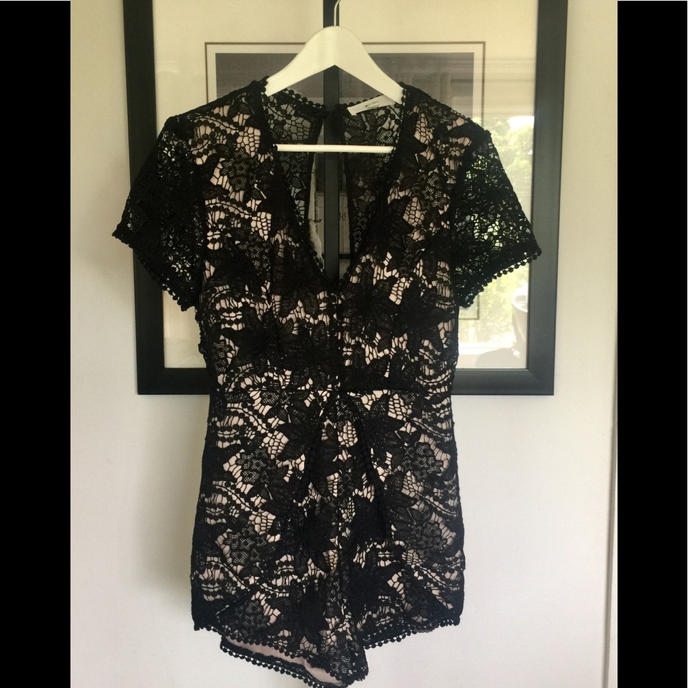 LOVE TREE Black Romper